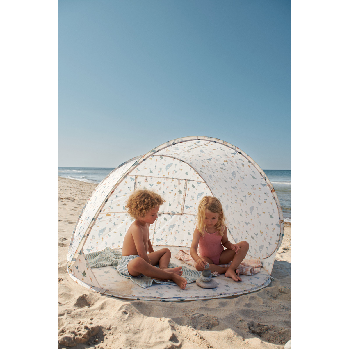 Liewood Tente De Plage Pop-Up Cassie - Sea creature / Sandy - TENTE