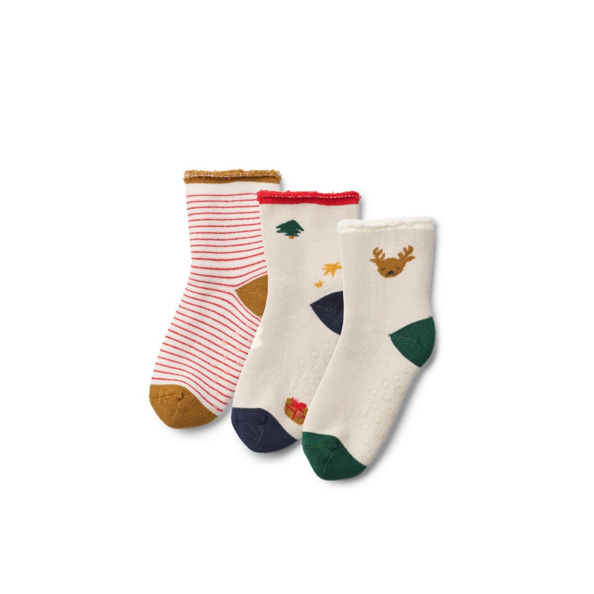 Liewood Paires de Chaussettes pour Bébé ELOY, Lot de 3 - Holiday / Sandy - Chaussettes/Bas