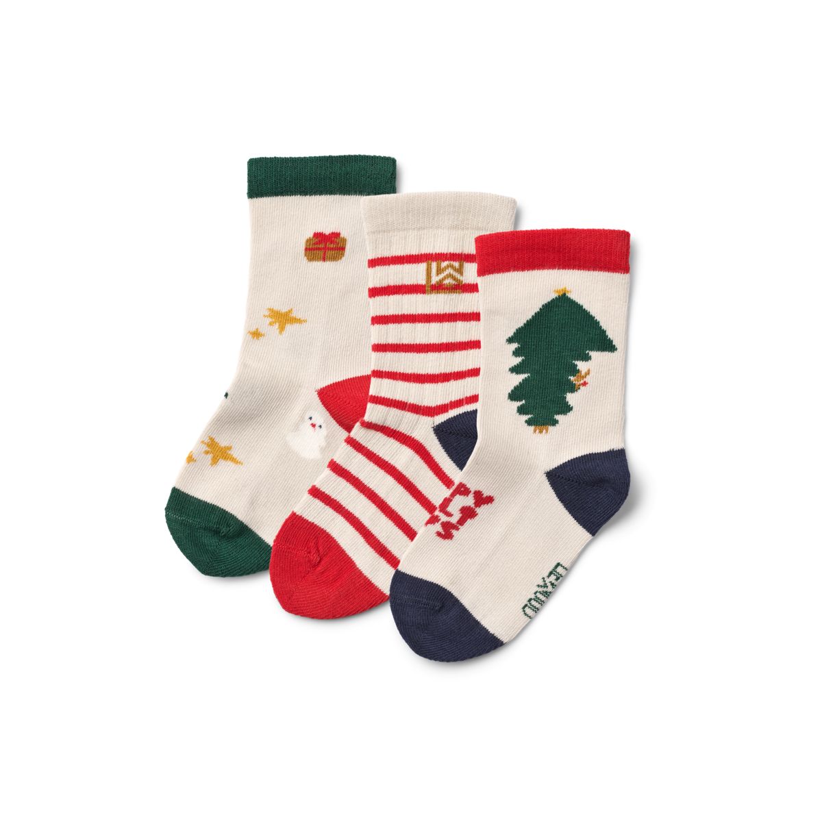 Liewood Paires de Chaussettes SILAS, Lot de 3 - Holiday / Sandy - Chaussettes/Bas