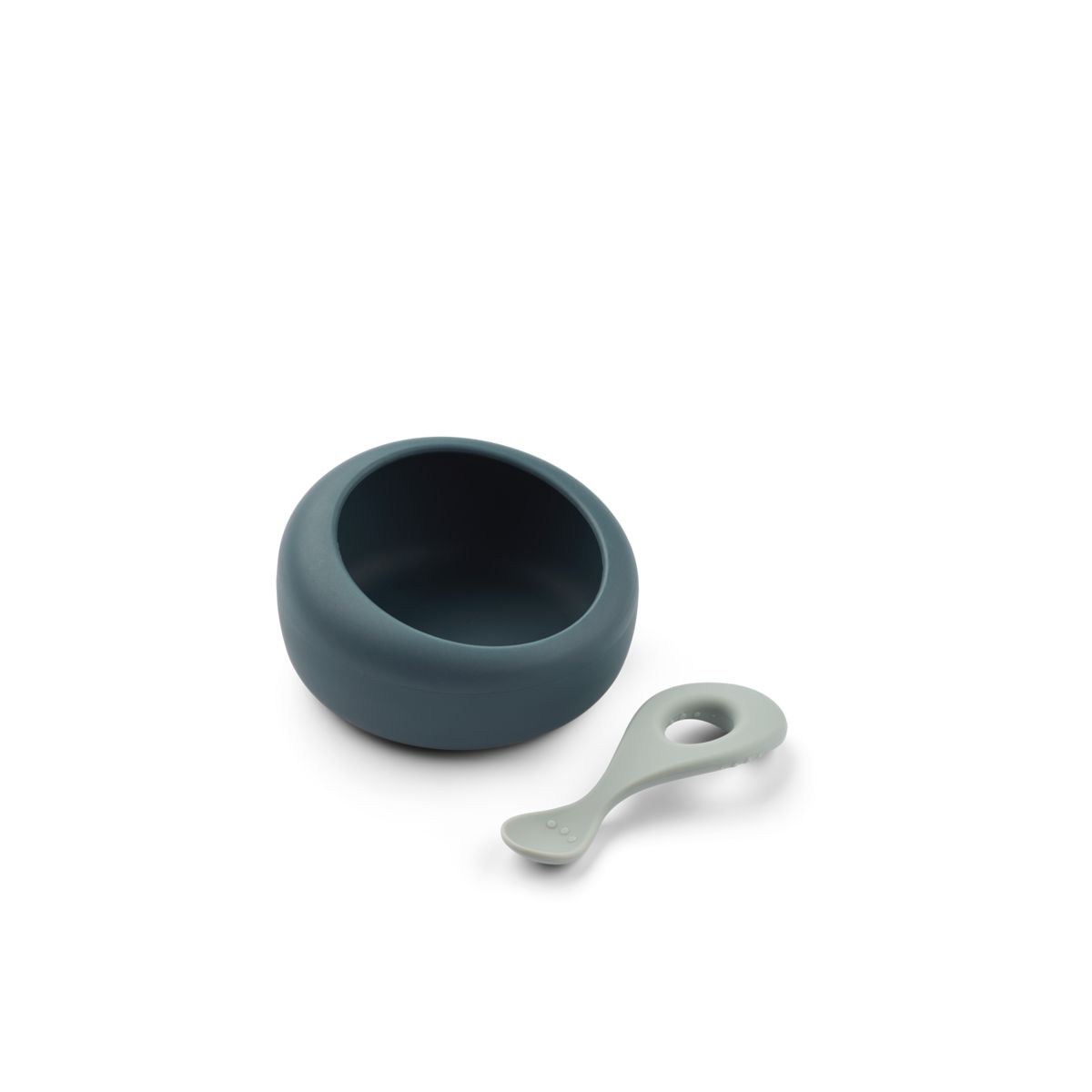 Liewood Bol avec Cuillère SPARIA - Whale blue / Dove blue - Bols