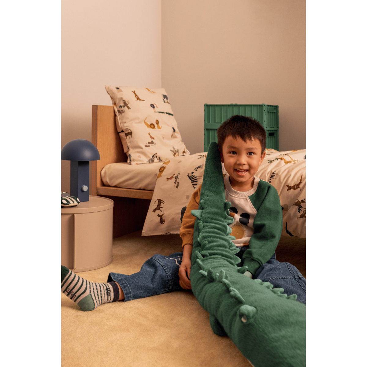 Liewood Peluche Crocodile BRAYDEN - Garden green - Teddy