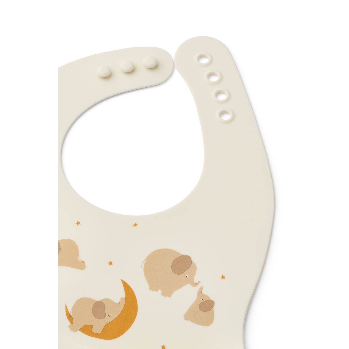 Liewood Bavoirs à Imprimé EMBER, Lot de 2 - Elephant / Creme de la creme - Bavoir