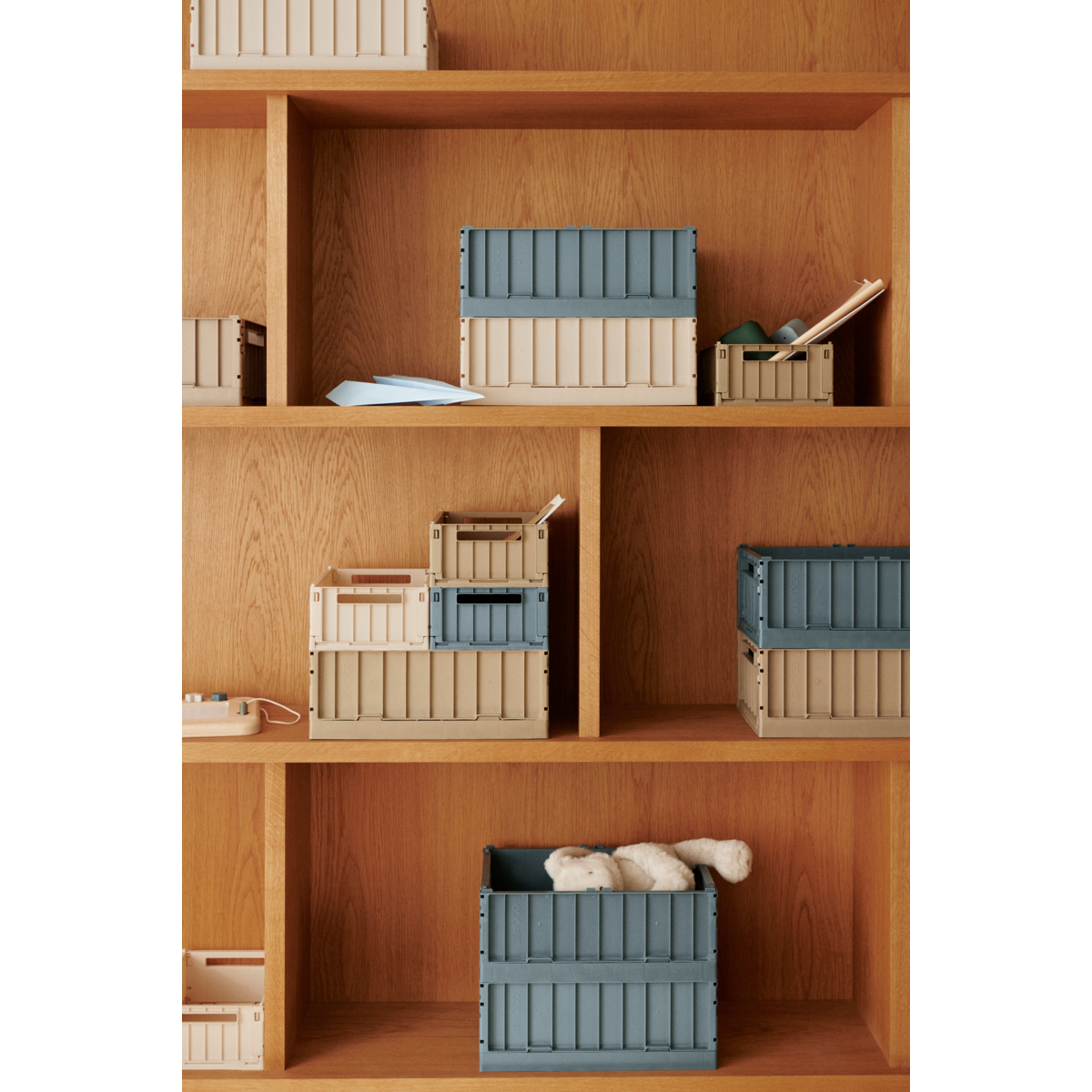 Liewood Boîtes de Rangement WESTON - MOYEN, Lot de 2 - Whale blue - Boîtes de rangement