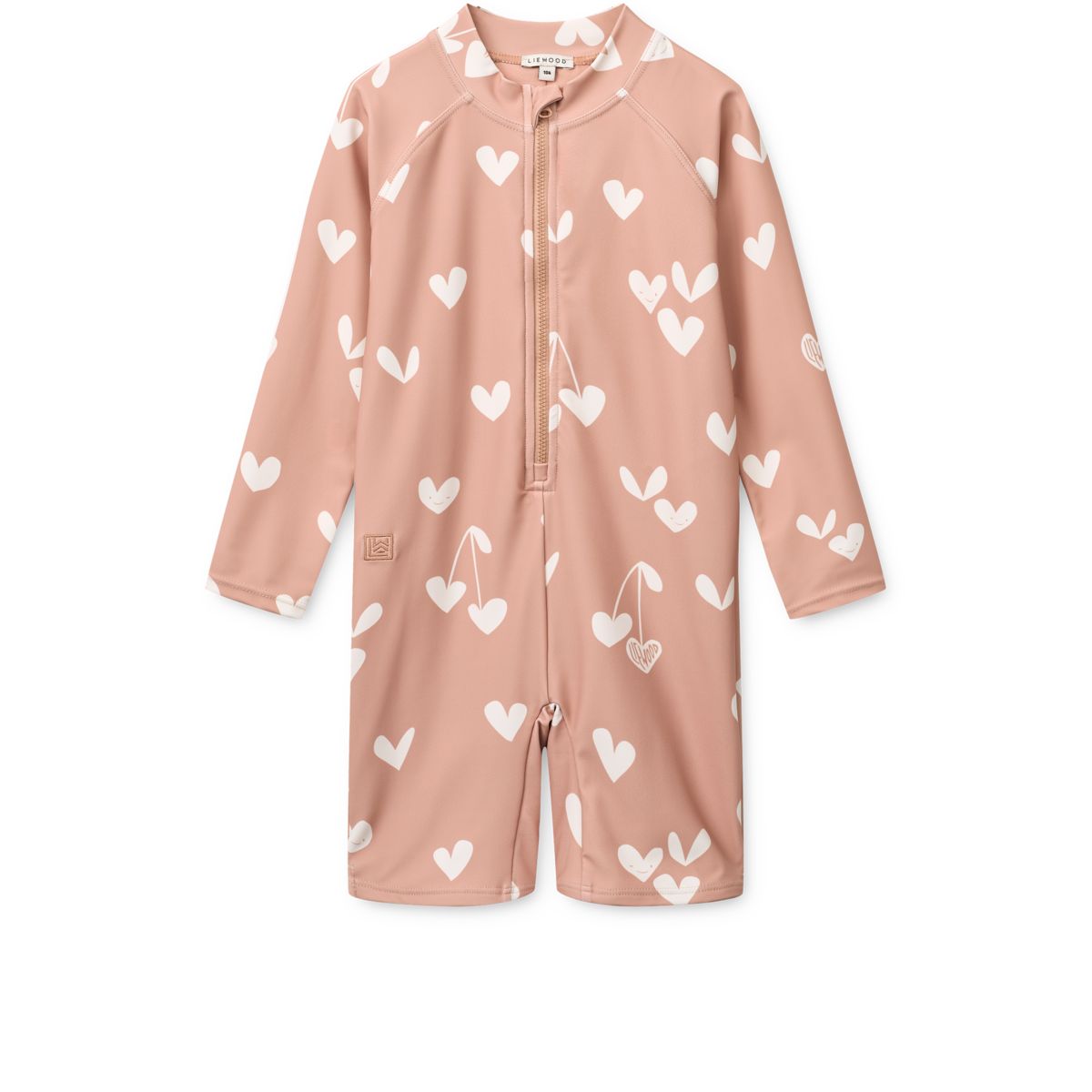 Liewood Combinaison Bain à Manches Longues MAX - Sweethearts / Pale tuscany - Maillot de bain
