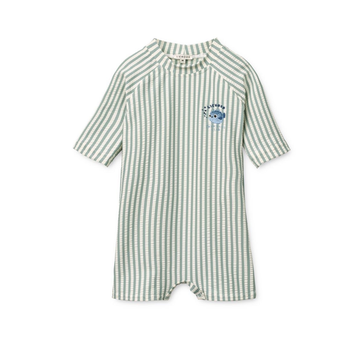 Liewood Combinaison de Bain Bébé en Tissu Gaufré THOR - Peppermint / Sandy - Maillot de bain