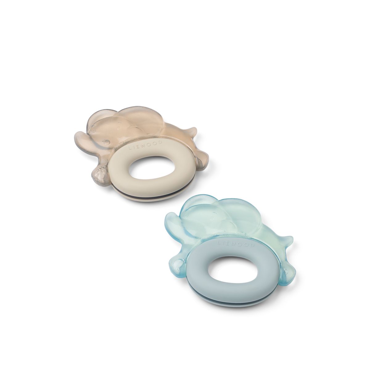 Liewood Lot de 2 anneaux de dentition rafraîchissants RITA Elephant - Sandy / Dove blue - Anneau de dentition