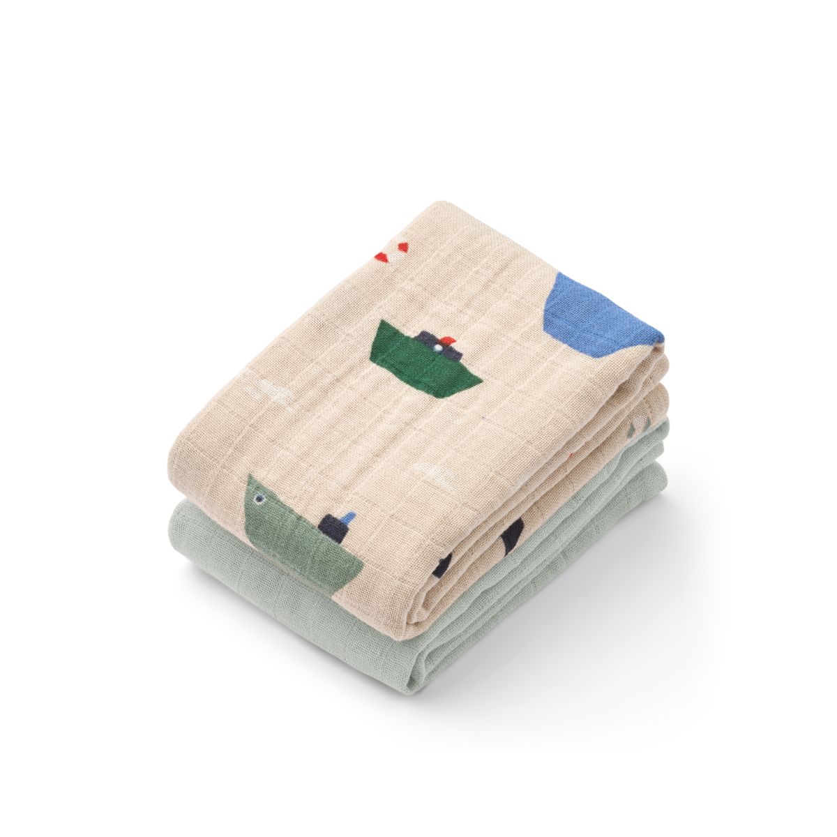 Liewood Langes en Mousseline LEWIS, Lot de 2 - Sailing / Dove blue mix - Langes en mousseline
