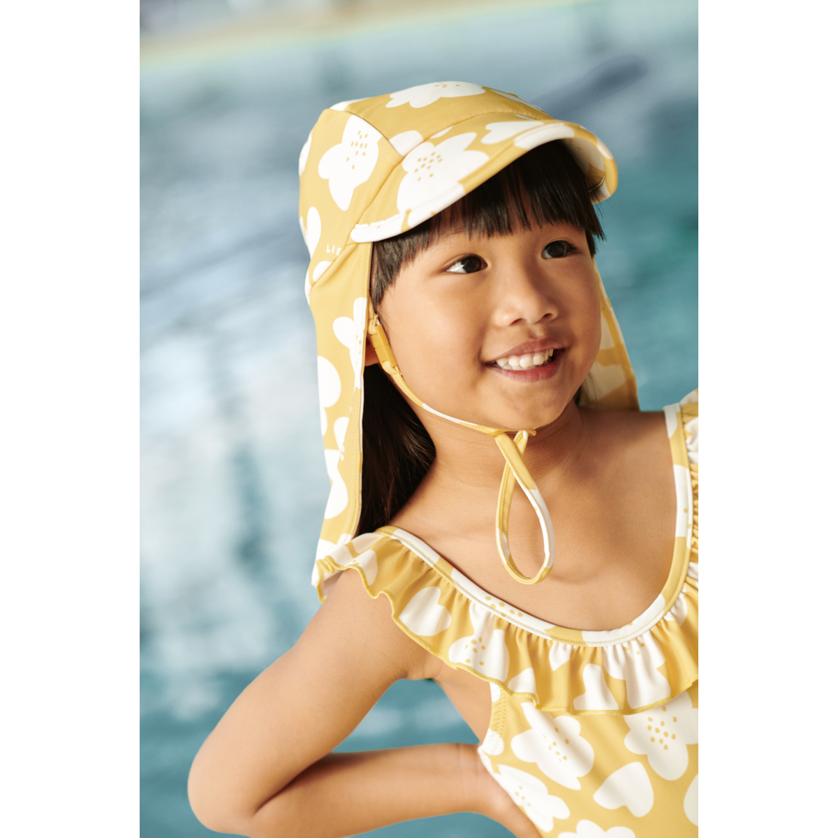 Liewood Maillot De Bain Imprimé À Volants Kallie - Flower / Lemon yellow - Maillot de bain