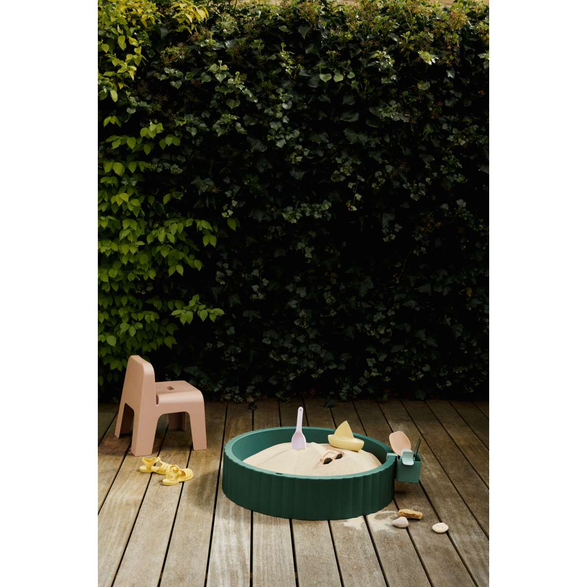 Liewood Bac à Sable SAUL - Garden green / Sandy - Jouet d'extérieur