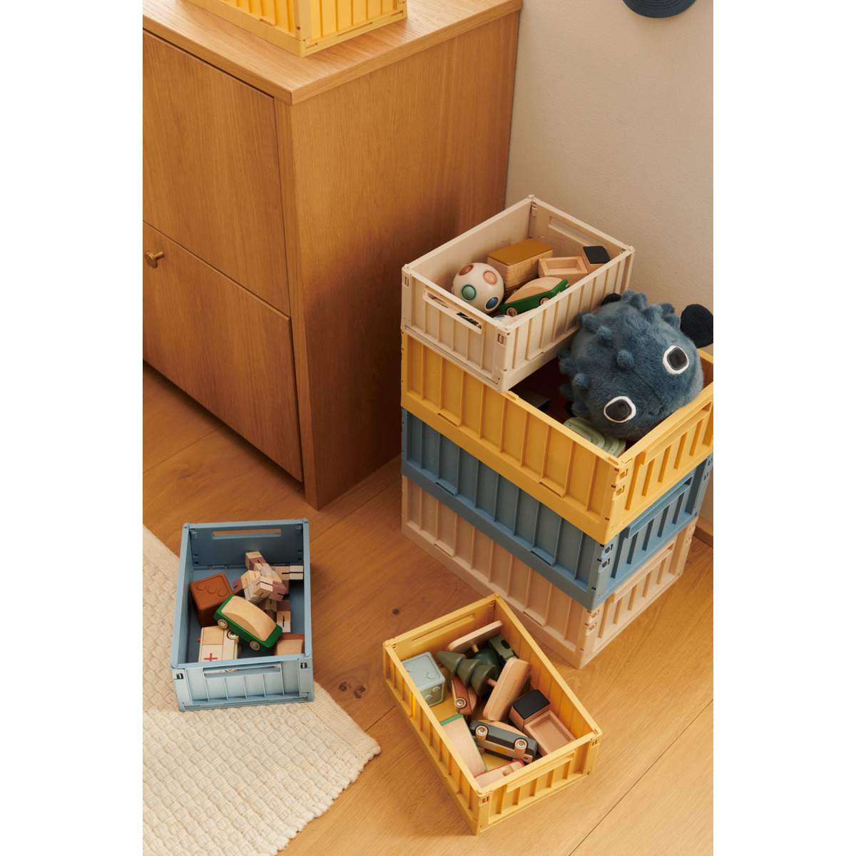 Liewood Boîtes de Rangement WESTON - MOYEN, Lot de 2 - Lemon yellow - Boîtes de rangement