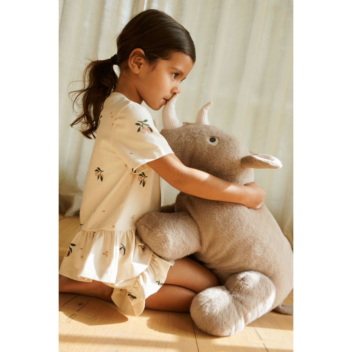Liewood Grande Peluche Rhino BARBABY - Stone beige - Teddy