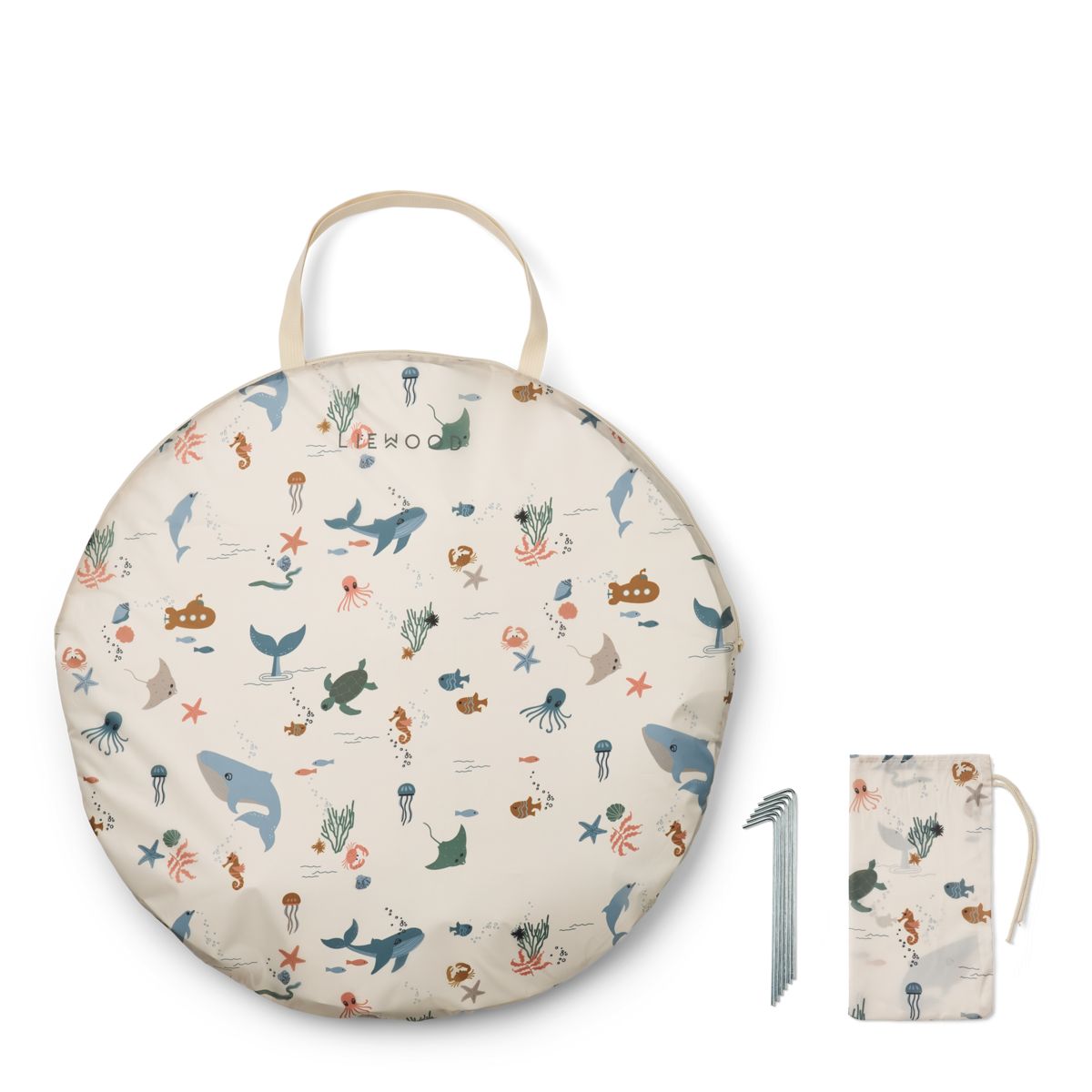 Liewood Tente pop-up Everett avec pataugeoire - Sea creature / Sandy - TENTE