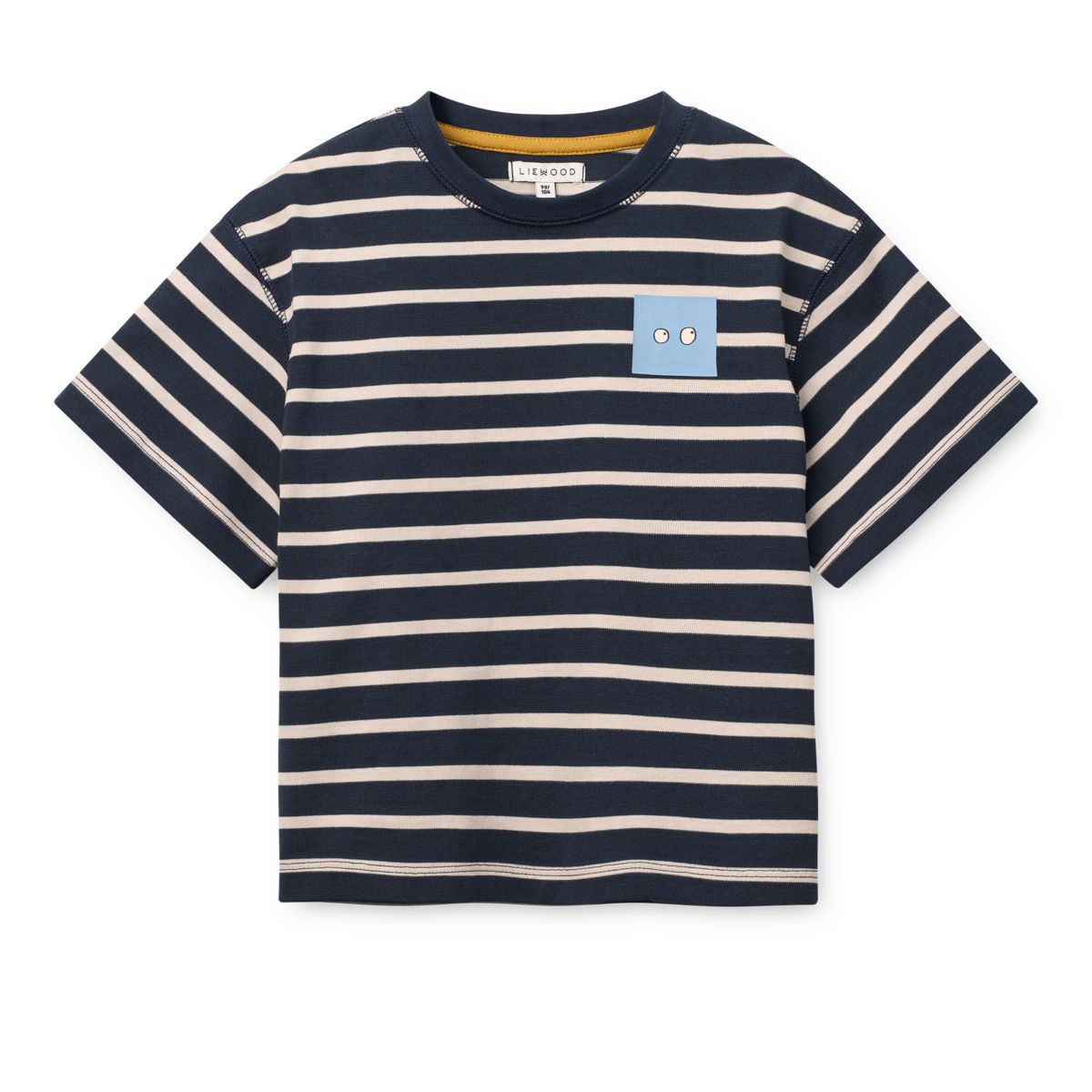 Liewood T-shirt à Manches Courtes et à Rayures TYLER - Y/D stripe classic navy sandy - T-shirt