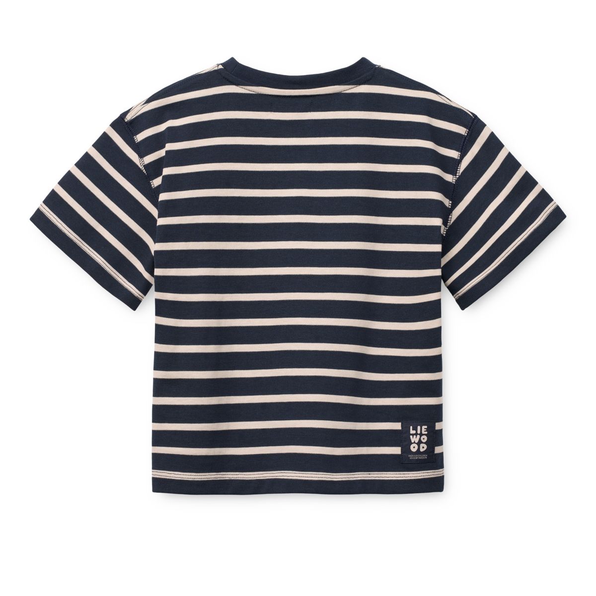 Liewood T-shirt à Manches Courtes et à Rayures TYLER - Y/D stripe classic navy sandy - T-shirt