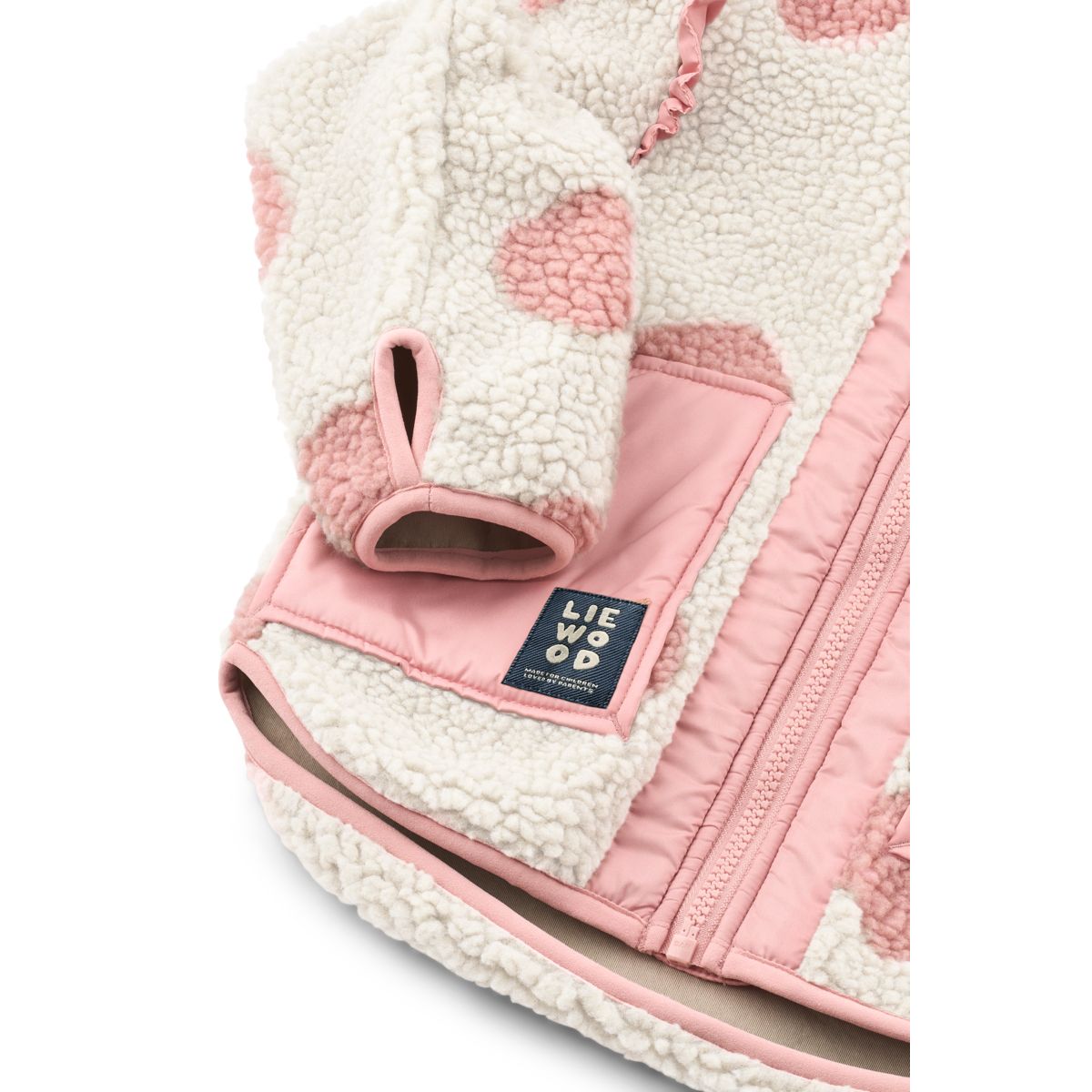 Liewood Veste Polaire à Volants NOAM - Spot dot Sandy / Rose blush mix - Veste