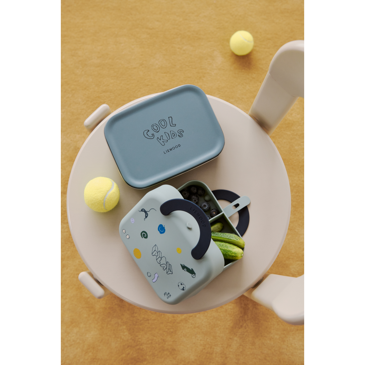 Liewood Boîte à déjeuner en acier inoxydable NINA - Cool kids / Dusty peppermint - Boîte à goûter