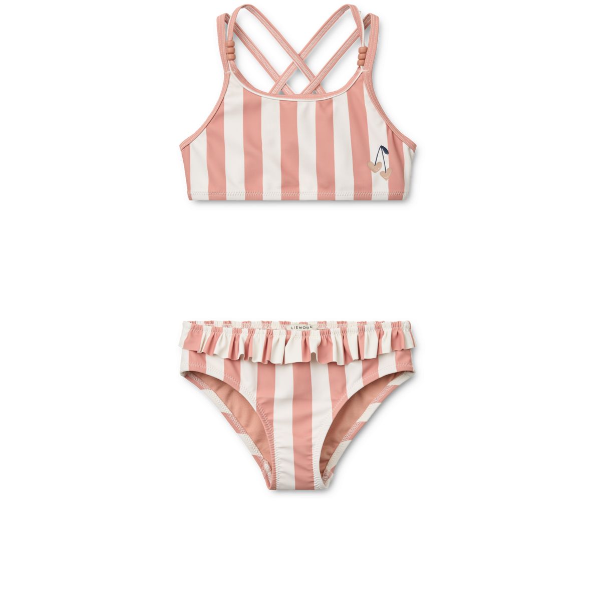 Liewood Bikini à Rayures BELLE - Coral blush / creme de la creme stripe - Bikini