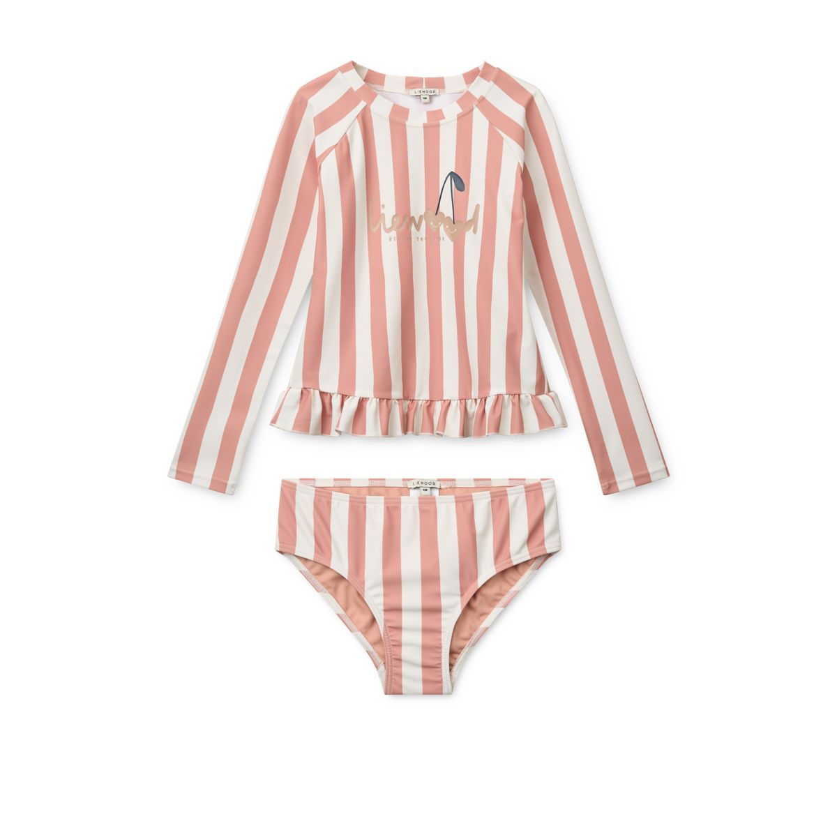 Liewood Ensemble de Bain à Rayures DAGNY - Coral blush / creme de la creme stripe - ENSEMBLE DE NATATION