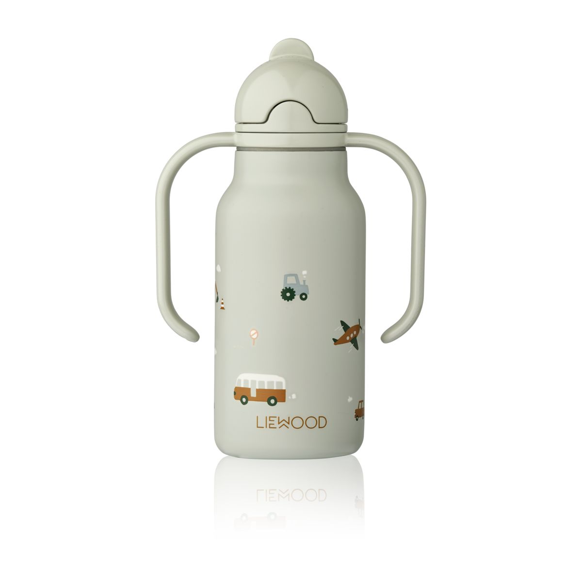 Liewood Bouteille d'eau en acier KIMMIE 250 ml - Vehicles / Dove blue - Goude eau