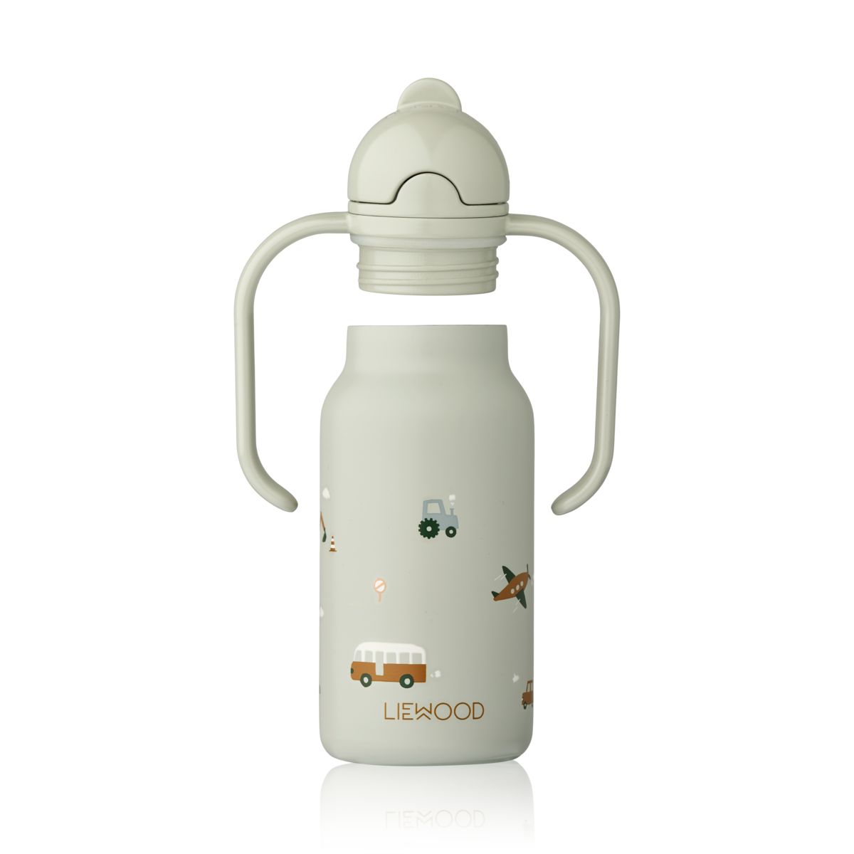 Liewood Bouteille d'eau en acier KIMMIE 250 ml - Vehicles / Dove blue - Goude eau