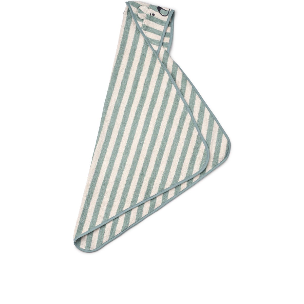 Liewood Serviette de Bain Bébé à Capuche ALBERT - Peppermint / creme de la creme - Serviettes / Gants de toilettes