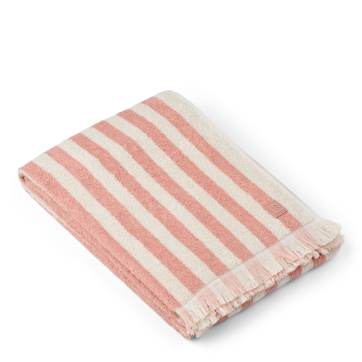 Liewood Serviette de bain d'été - Coral blush / creme de la creme stripe - Serviettes / Gants de toilettes