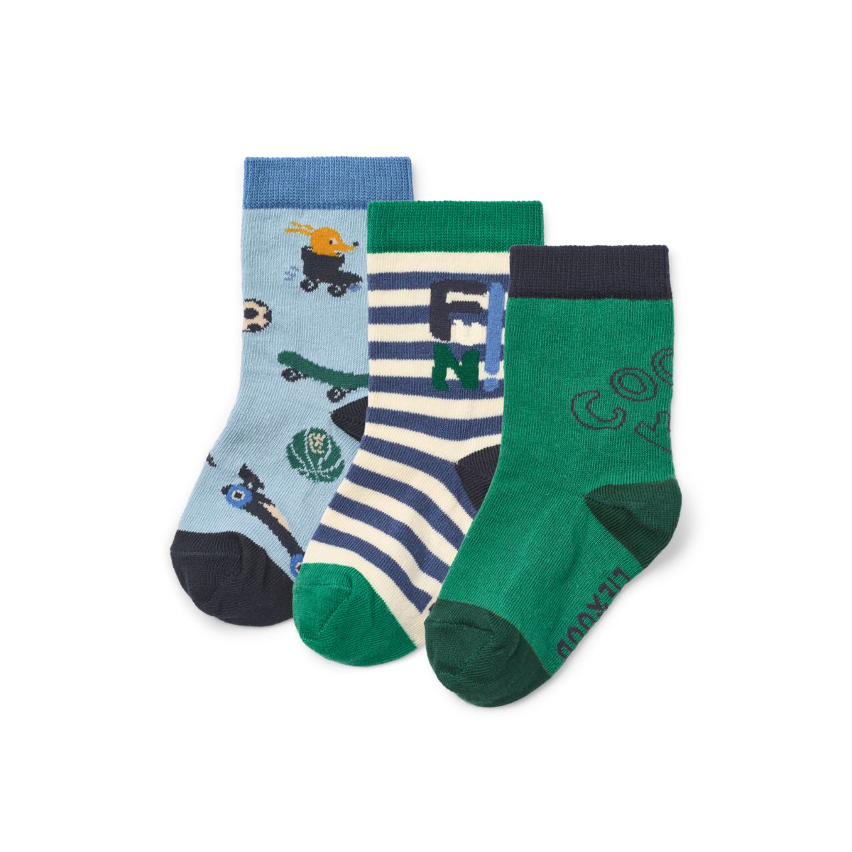 Liewood Chaussettes SILAS, Lot de 3 paires - Fun / Beach blue mix - Chaussettes/Bas