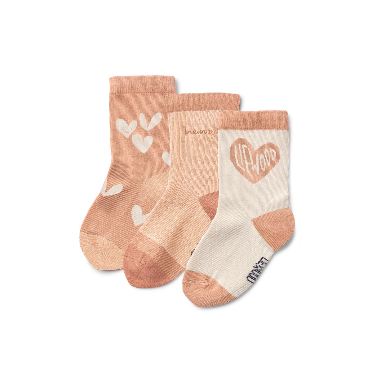 Liewood Chaussettes SILAS, Lot de 3 paires - Sweetheart / Pale Tuscany mix - Chaussettes/Bas