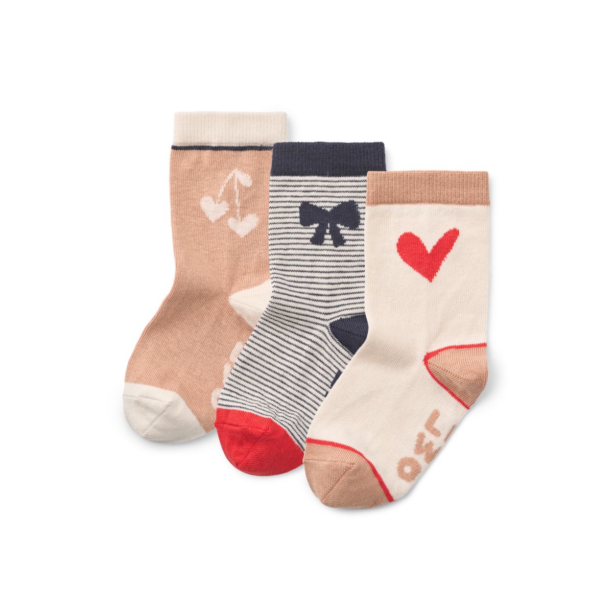 Liewood Chaussettes SILAS, Lot de 3 paires - Pale Tuscany / Sandy Stripe mix - Chaussettes/Bas