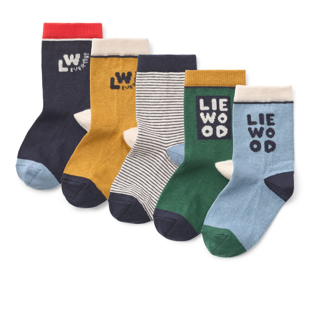 Liewood Lot de 5 paires de Chaussettes SILAS - Beach blue mix - Chaussettes/Bas
