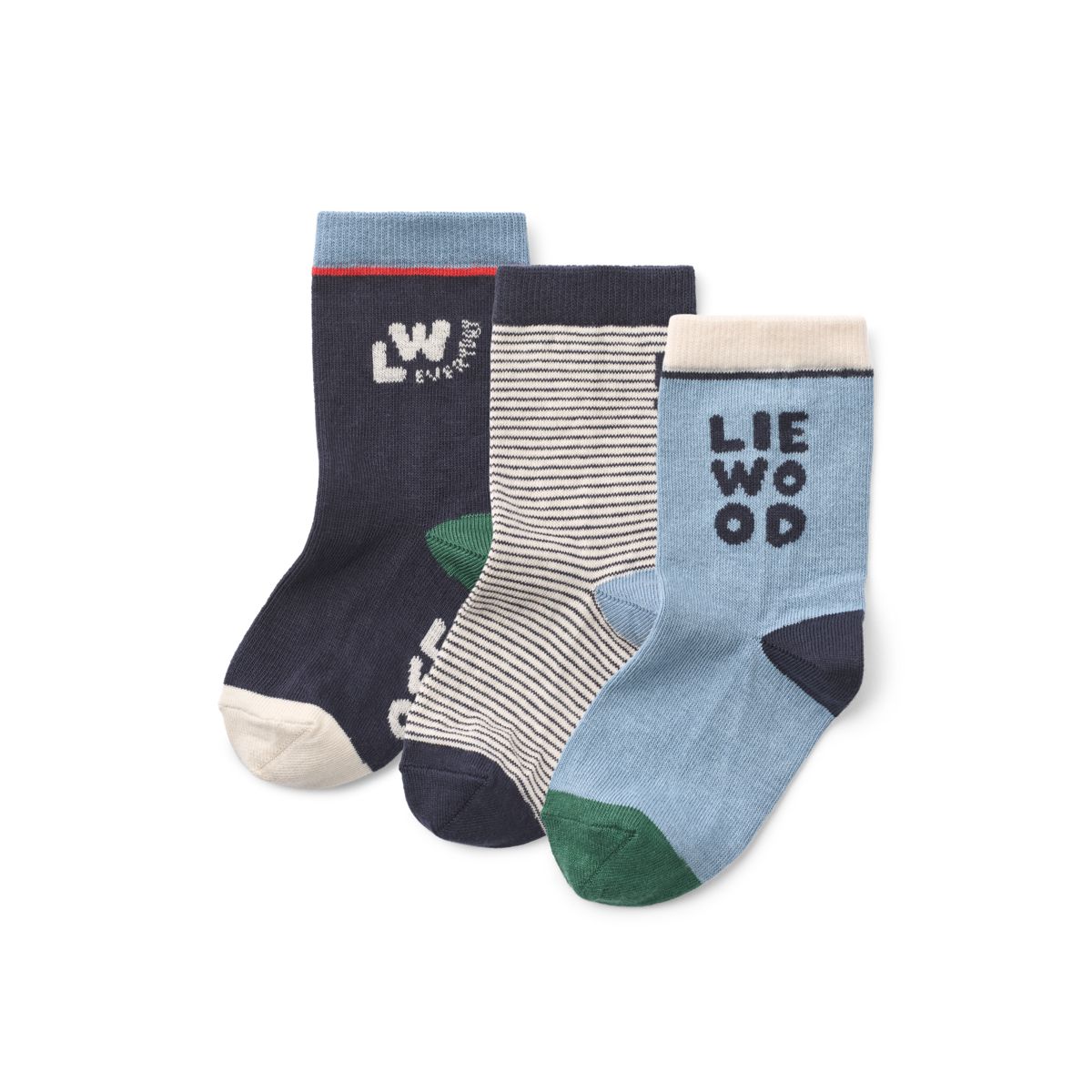 Liewood Chaussettes SILAS, Lot de 3 paires - Beach blue / Classic navy Stripe mix - Chaussettes/Bas