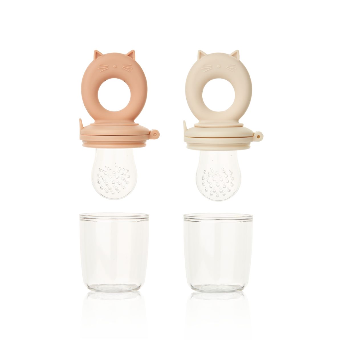 Liewood Lot de 2 tétines alimentaires Miranda - Tuscany rose / Apple blossom - Tétine grignoteuse