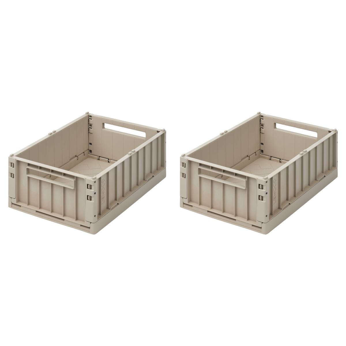 Liewood Boîtes de Rangement WESTON - MOYEN, Lot de 2 - Sandy - Boîtes de rangement