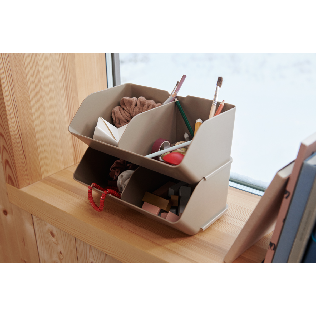 Liewood Organiseur de bureau Rosemary lot de 2 - Sandy - Pot à Crayons