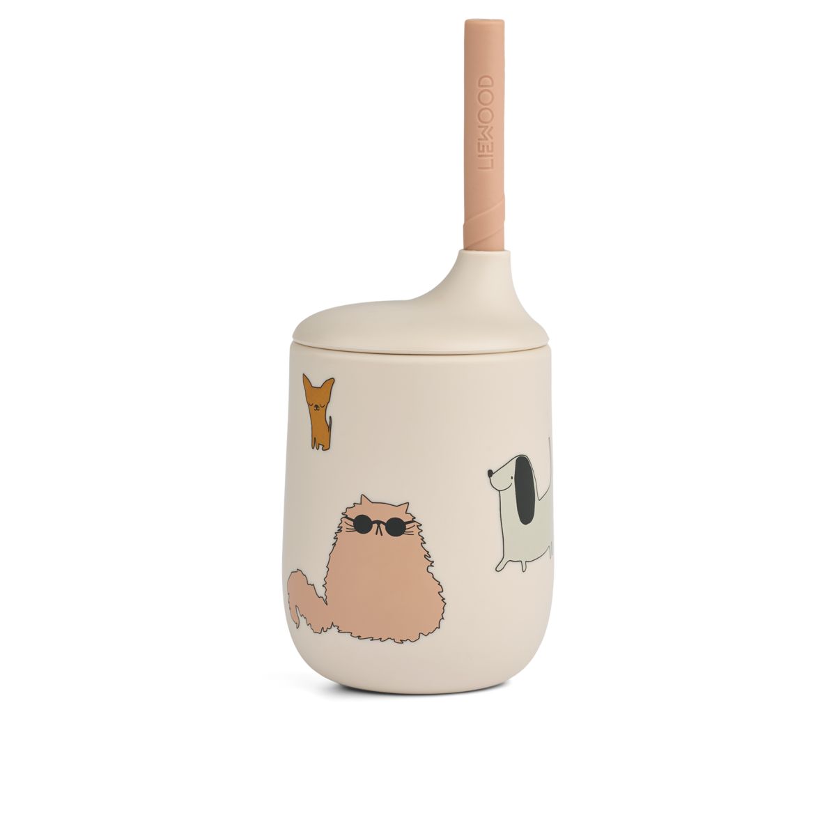 Liewood Tasse à Bec à Imprimé ELLIS - Cats and Dogs / Sandy - Gobelet