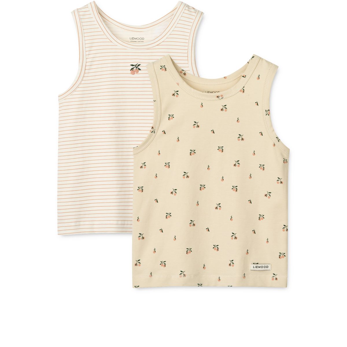 Liewood Débardeur FARIS, Lot de 2 - Mini peach sea shell / stripe mix - Débardeur
