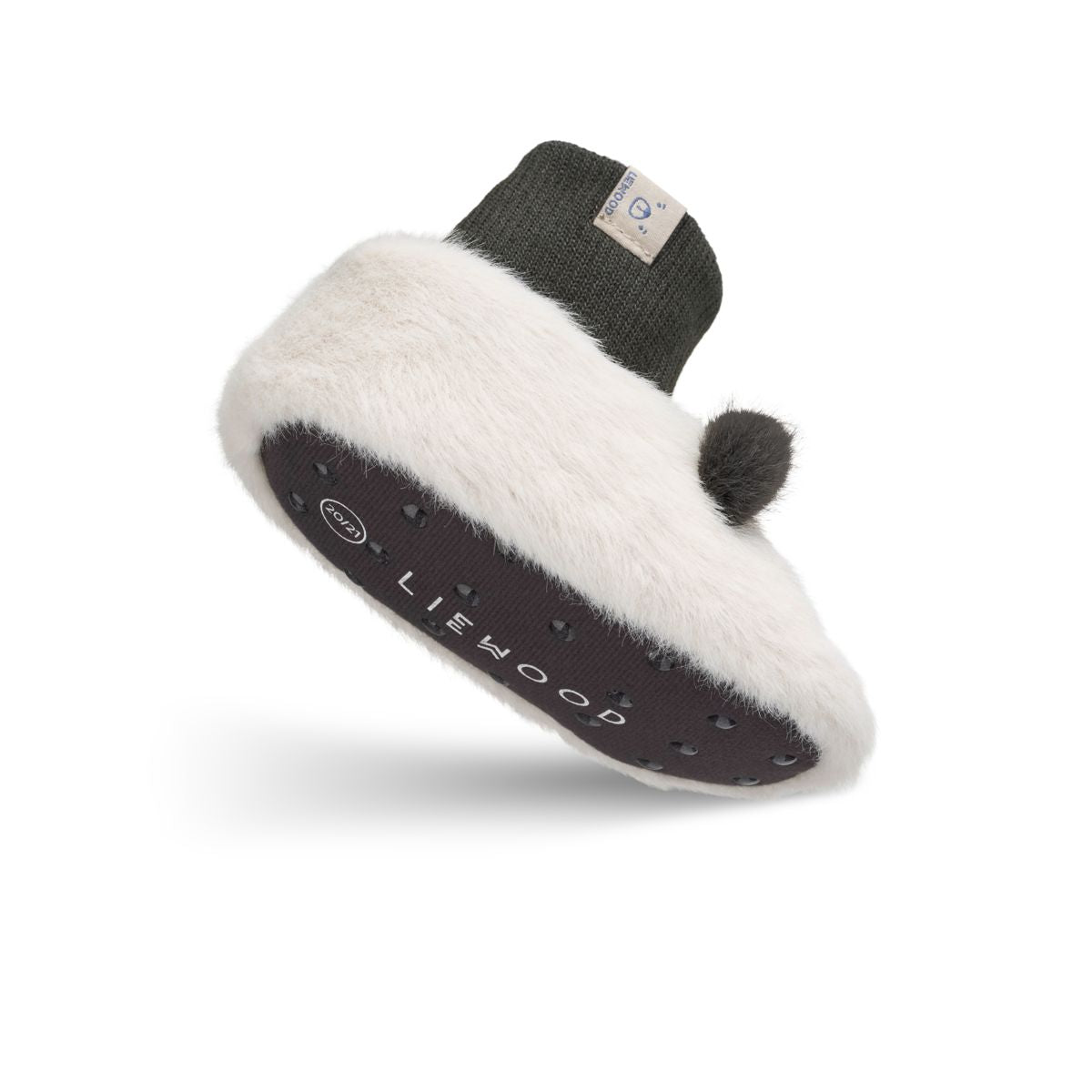 Liewood Pantoufles Peluche Panda BETH - Sandy / Dark grey - Pantoufles