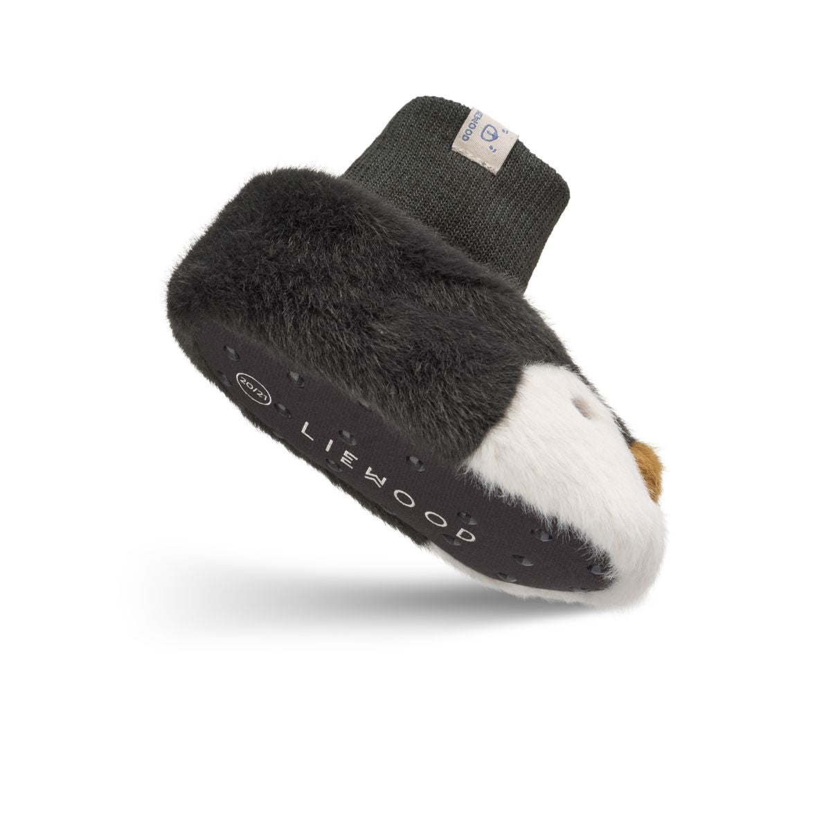 Liewood Chaussons Peluche Pingouin BETH - Sandy / Dark grey - Pantoufles