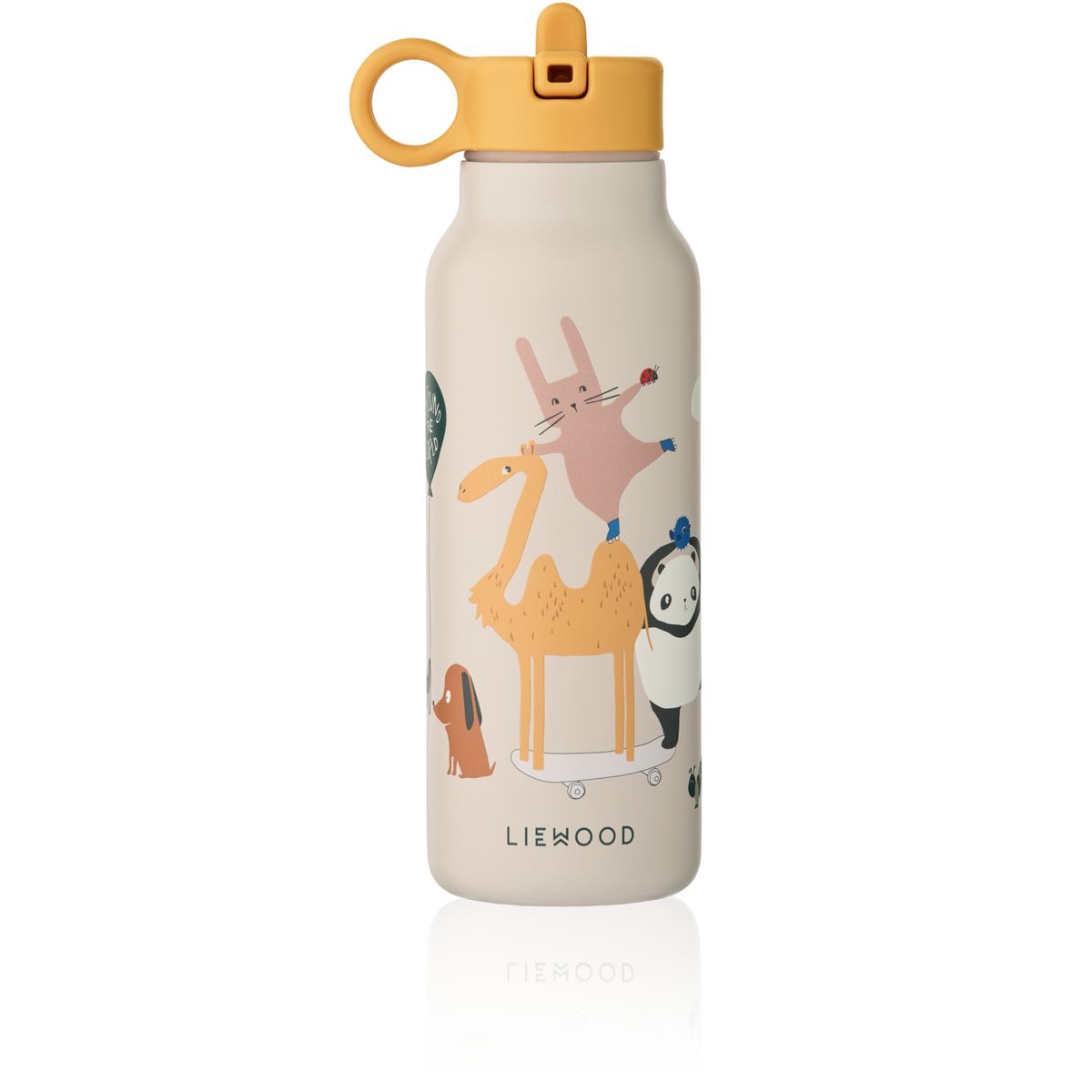 Liewood Gourde Falk 350 ml - Around the world / Sandy - Goude eau