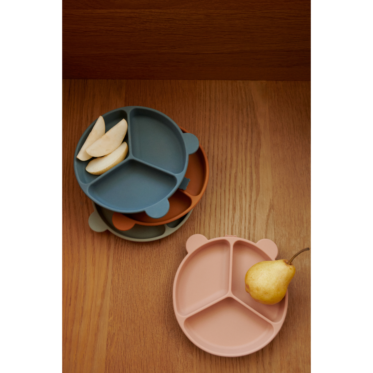 Liewood Lot de 2 assiettes à compartiment Stacy - Mustard / tuscany rose mix - Assiettes