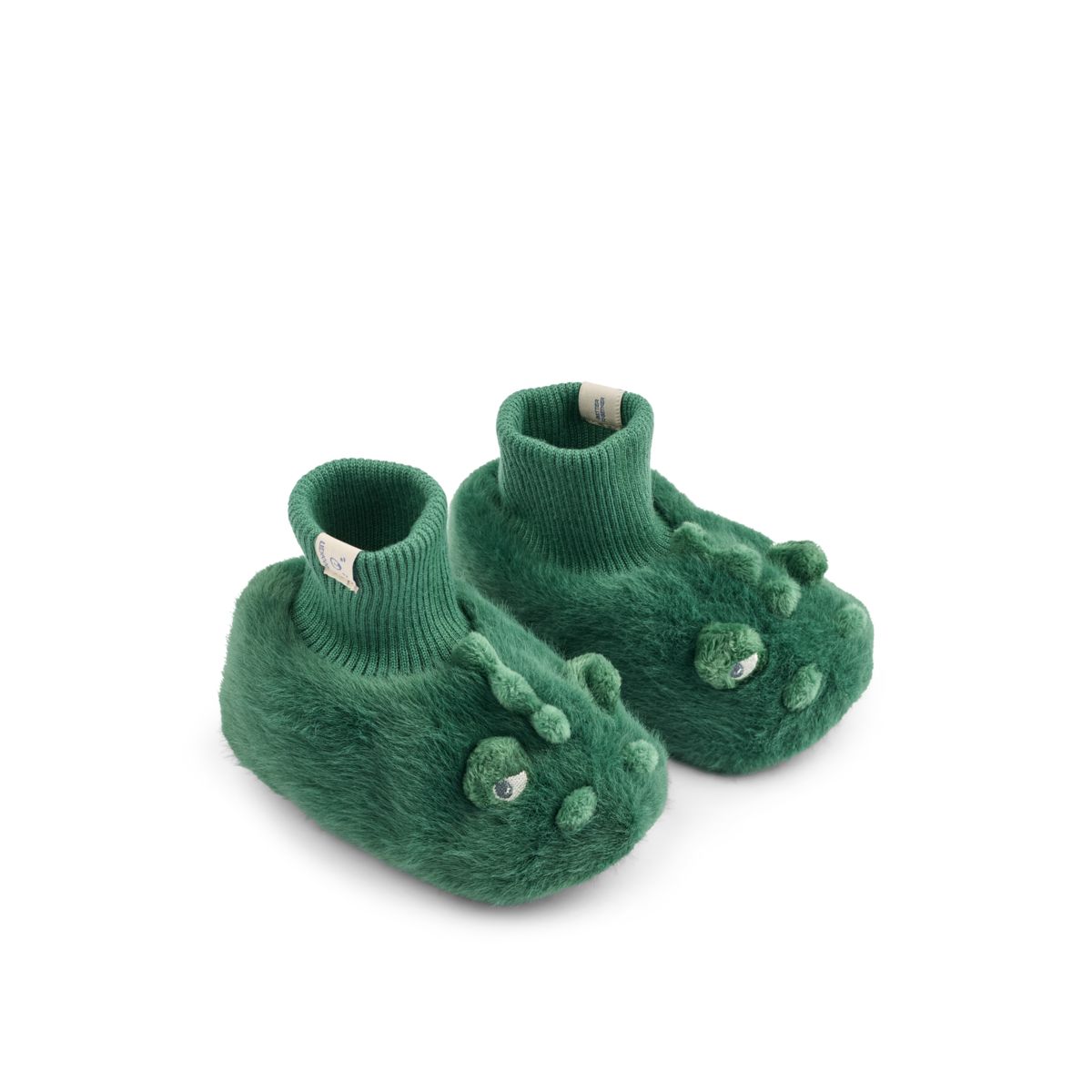 Liewood Chaussons Peluche Crocodile BETH - Garden green - Pantoufles