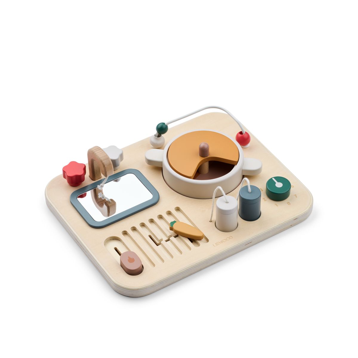 Liewood Tableau d'Activité en Bois MAGNUS - Sandy multi mix - Moteur