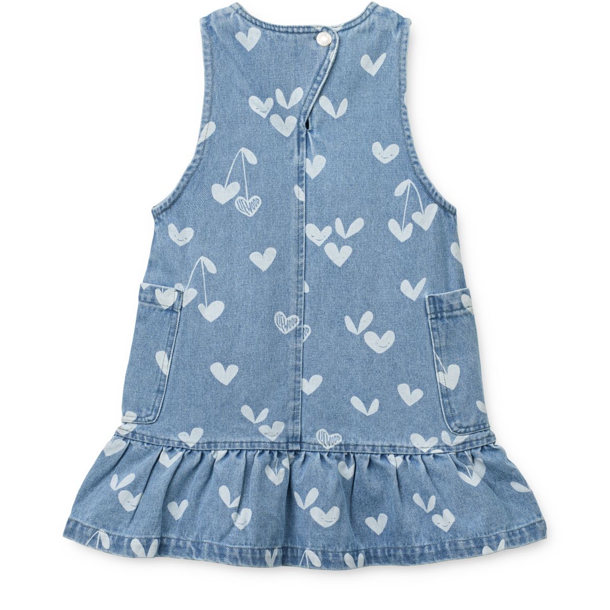 Liewood Robe en Jean à Imprimé et à volants ANGELICA - Sweethearts / light blue denim - Robe