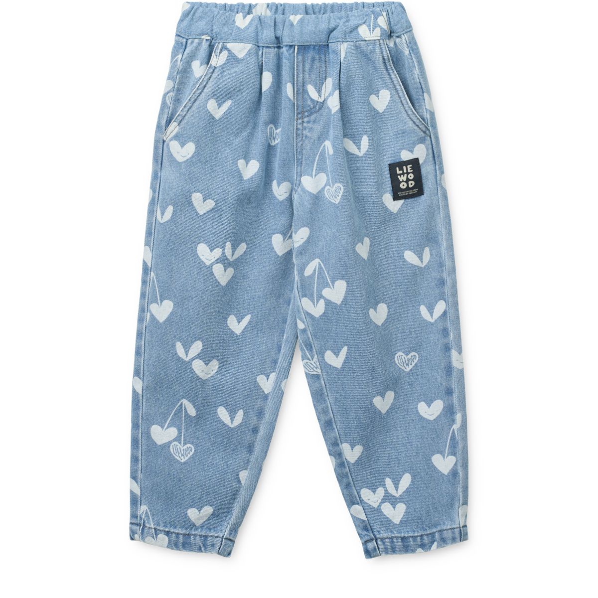 Liewood Jean à Imprimé BORRIS - Sweethearts / light blue denim - Pantalon