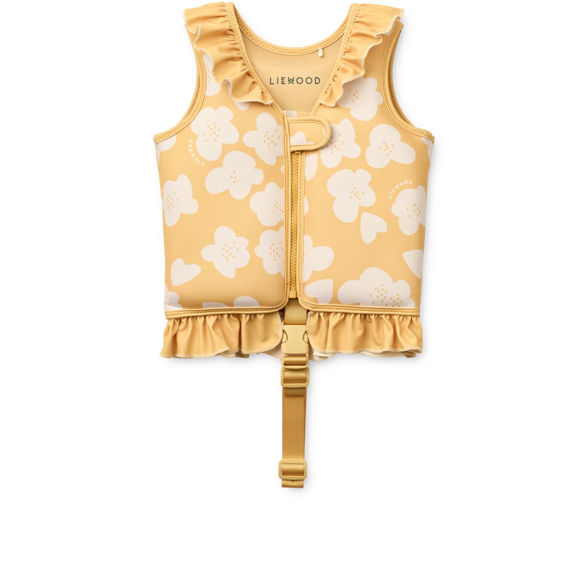 Liewood Gilet de Natation avec Volants DOVE - Flower / Lemon yellow - Gilet de natation