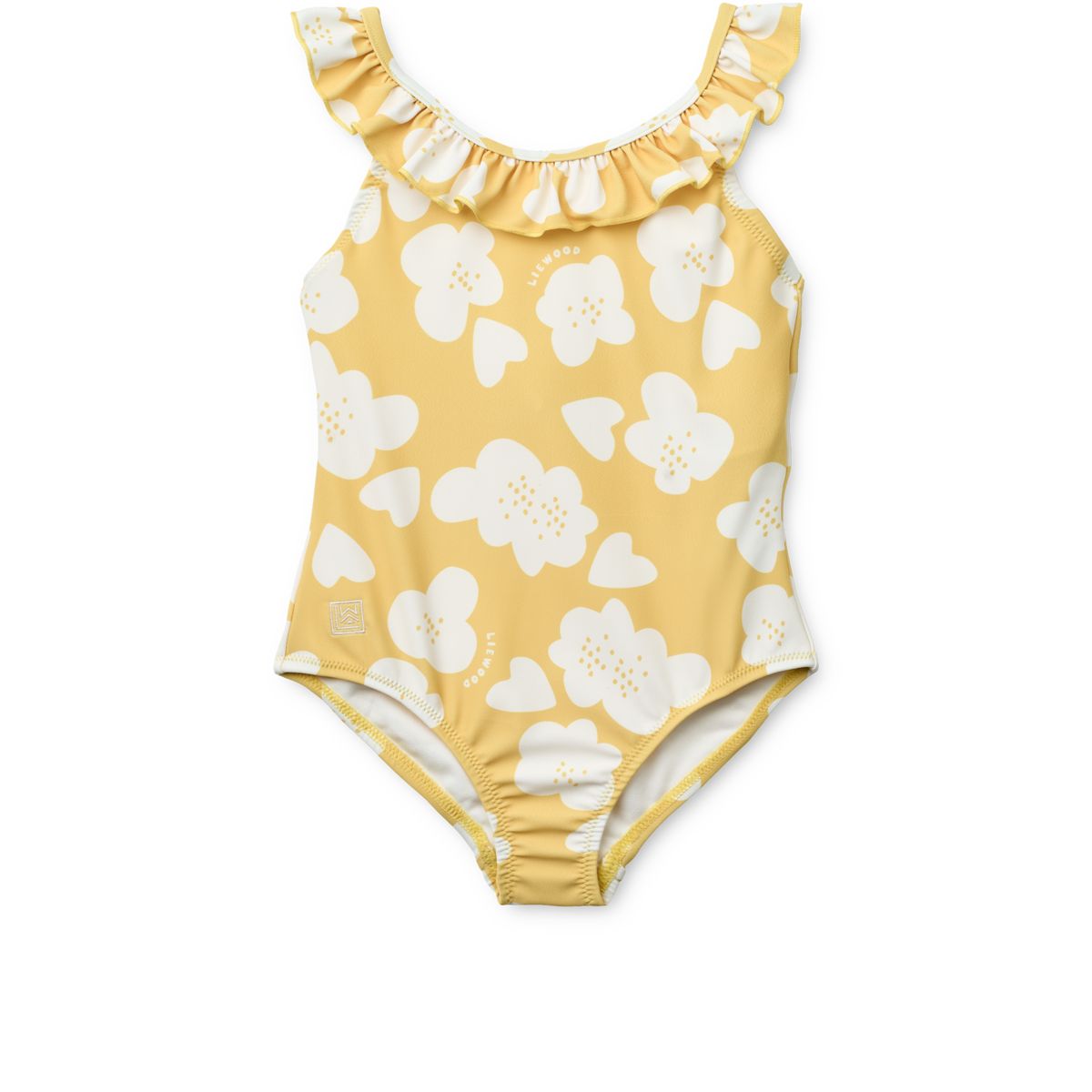 Liewood Maillot De Bain Imprimé À Volants Kallie - Flower / Lemon yellow - Maillot de bain