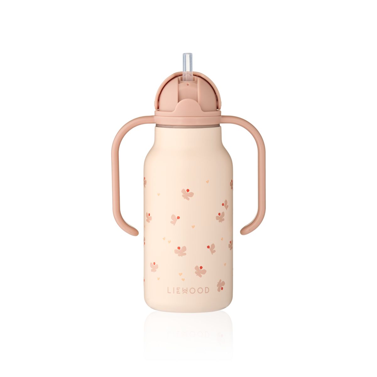 Liewood Bouteille d'eau en acier KIMMIE 250 ml - Mini Butterfly / Apple blossom - Goude eau