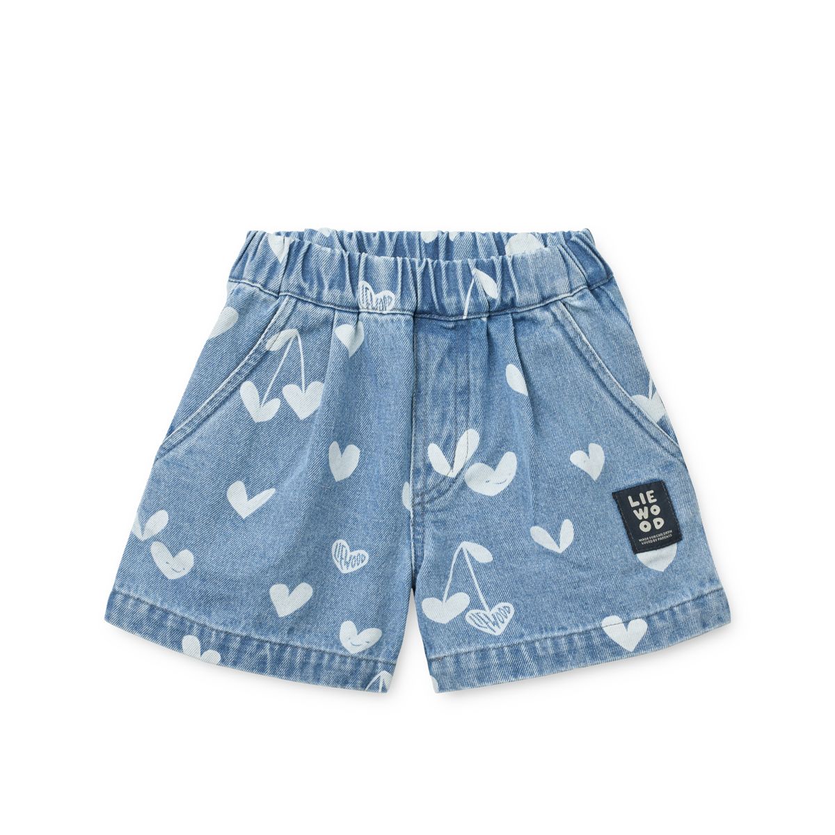Liewood Short en Jean à Imprimé BORRISA - Sweethearts / light blue denim - Shorts