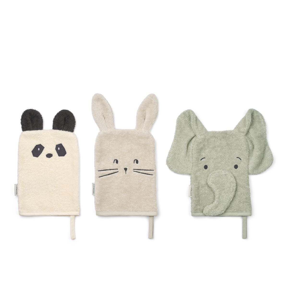 Liewood Gants de Toilette SYLVESTER, Lot de 3 - Dove blue mix - Serviettes / Gants de toilettes