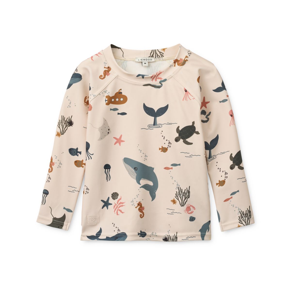 Liewood T-shirt de bain imprimé à manches longues NOAH - Sea creature / Sandy - T-shirt de bain